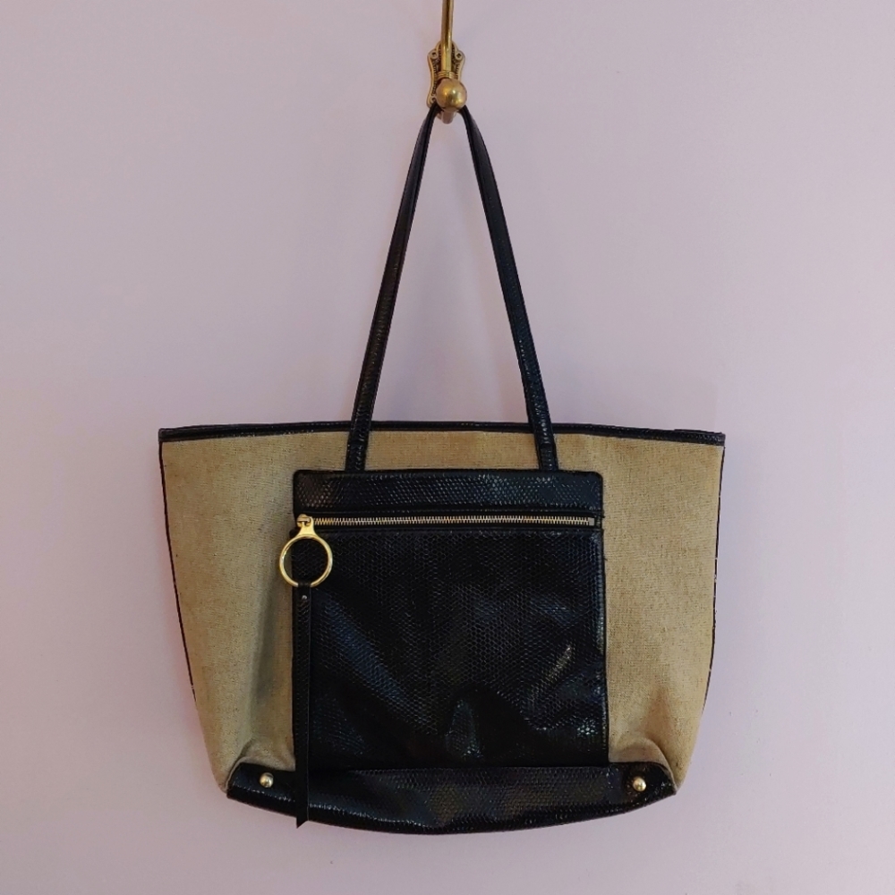 (2 for $20) Nine West cotton/linen large tote bag